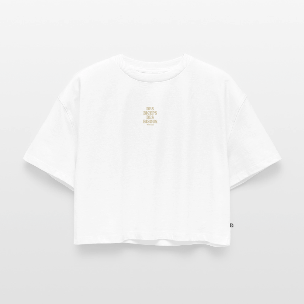 Crop top bio Oversize Femme - blanc