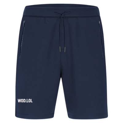 Short de sport homme Pro Casual WOD.LOL bleu marine, poches zippées