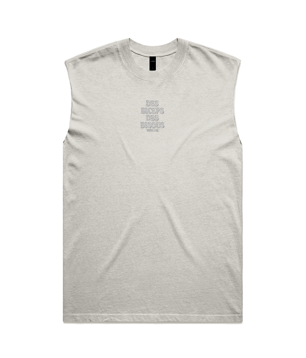 Oversized Tank Top "Biceps, Kisses" - 100% Carded Cotton, Unisex