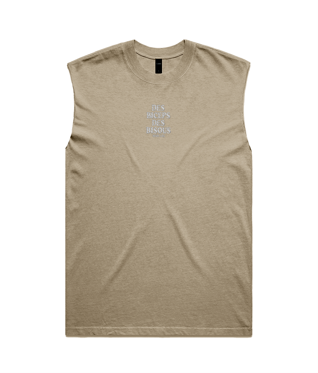 Oversized Tank Top "Biceps, Kisses" - 100% Carded Cotton, Unisex