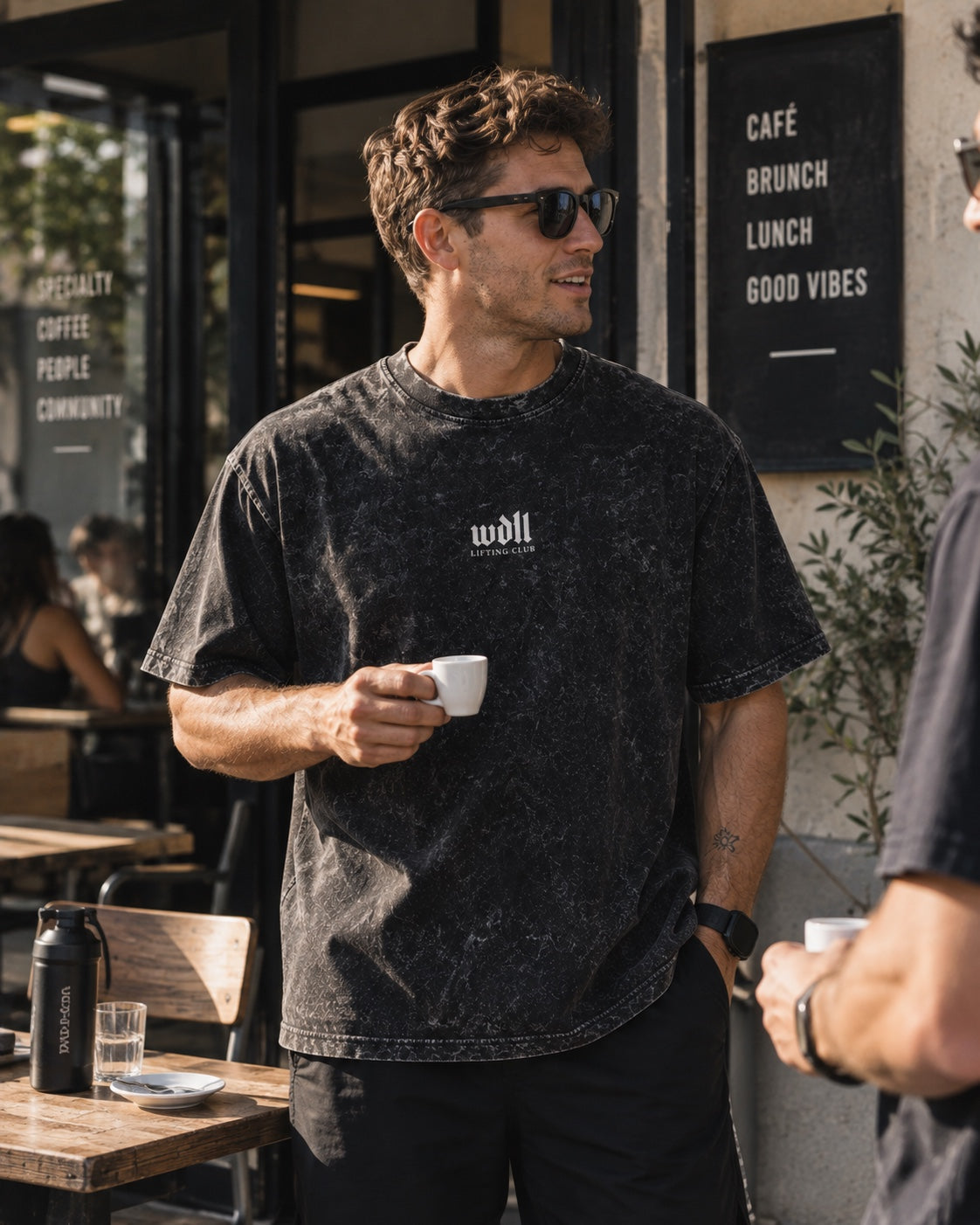 T-shirt Oversize WDLL Athletic Dept. – Snow Wash, 100% Coton, Unisexe