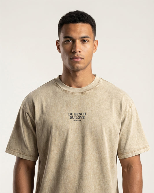 T-shirt oversize délavé Du Bench Du Love – photo lifestyle – CrossFit WOD.LOL