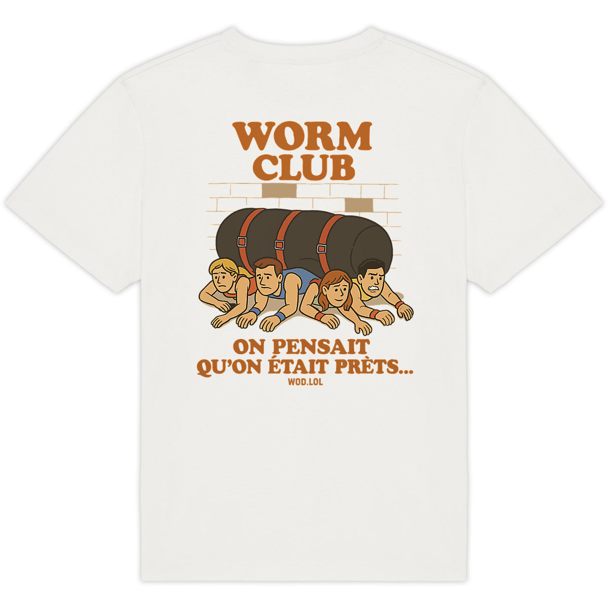 T-shirt Oversize Worm Club – 100% Coton Bio, Unisexe