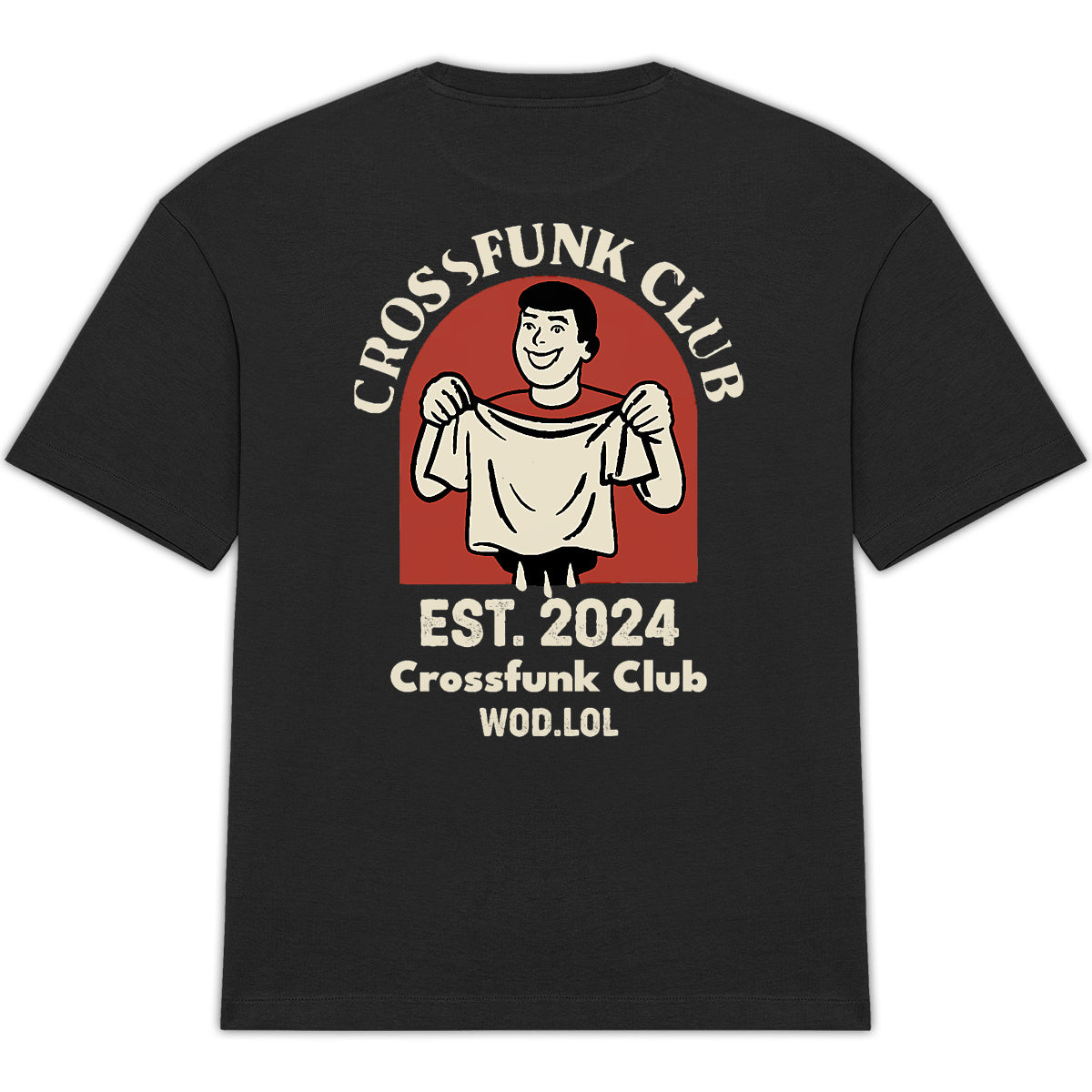 T-shirt Oversize Cross Funk Club – 100% Coton Bio, Unisexe