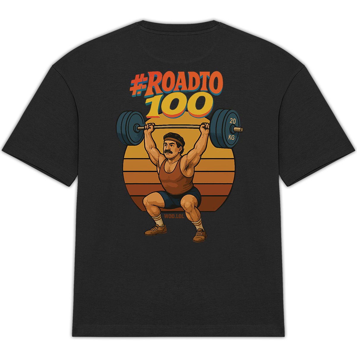 T-shirt Oversize #RoadTo100 – 100% Coton Bio, Unisexe