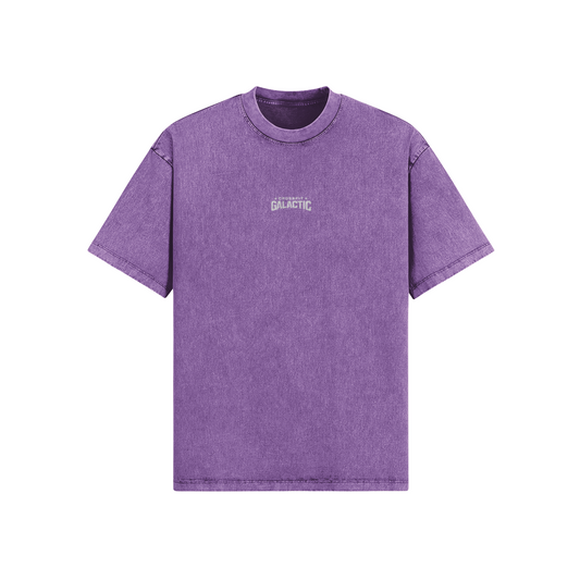 T-shirt oversize délavé Doug mauve, vue de face — WOD.LOL x CrossFit Galactic