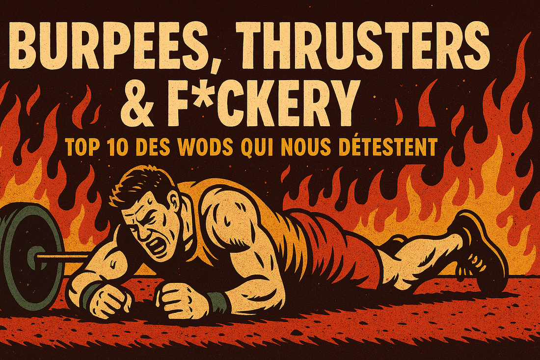 WOD CrossFit burpees thrusters exercices fitness difficiles salle de sport