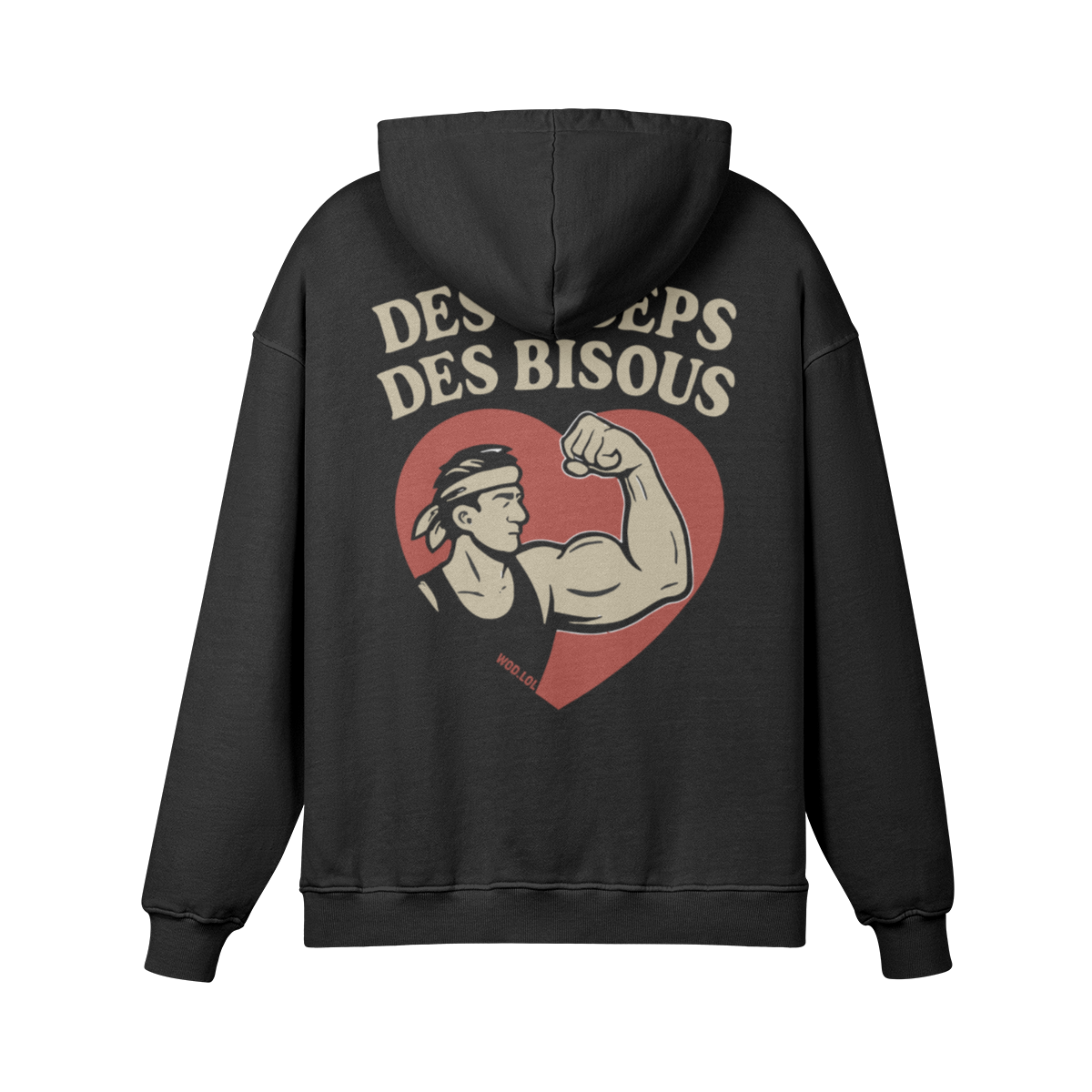hoodie oversize gym wear – marque fitness française WOD.LOL