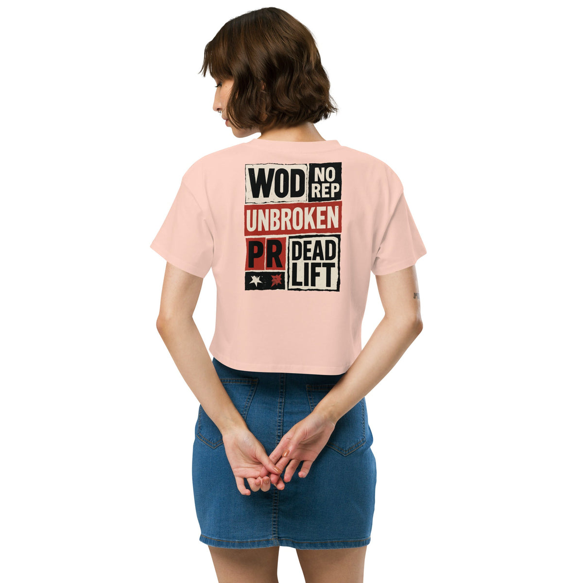 crop top femme oversize fitness – collection gym wear WOD.LOL