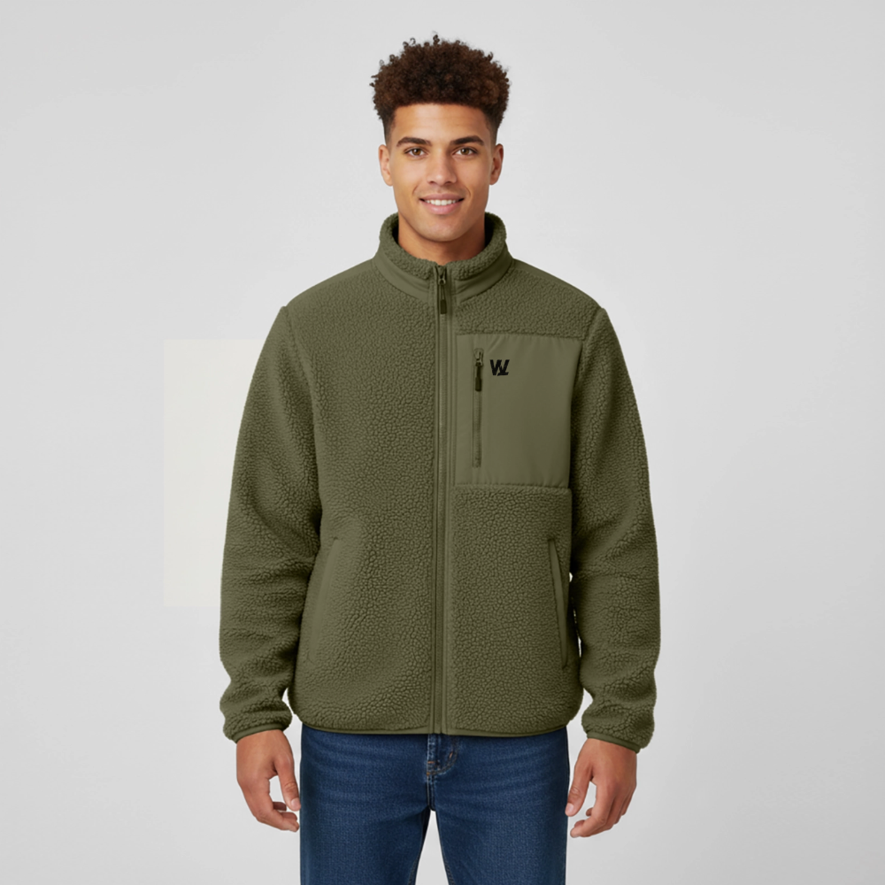 Veste sherpa DÉCONTRACTÉE Stanley/Stella Unisexe - kaki
