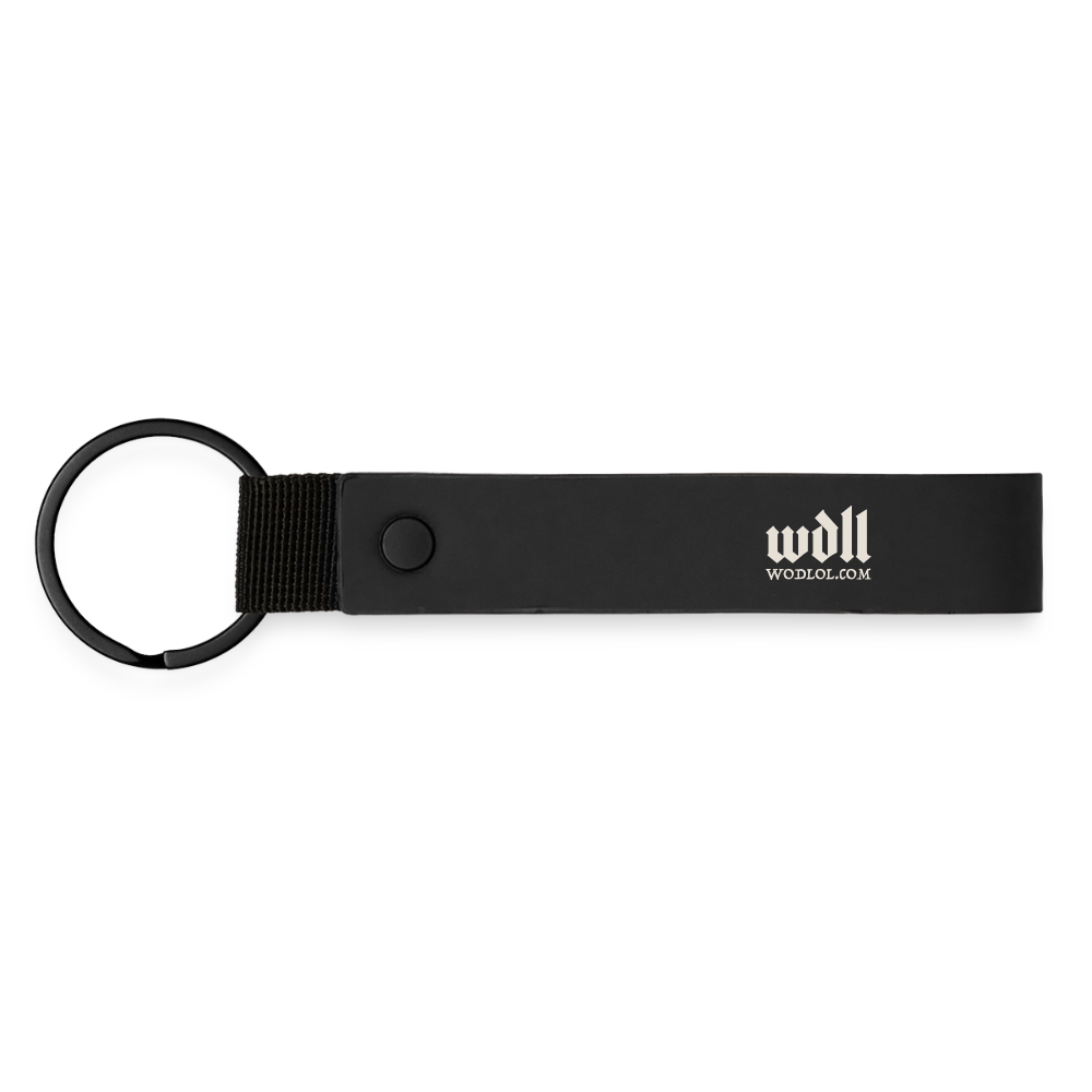 Porte-clés dragonne WDLL Lifting Club noir, finition mate – WOD.LOL