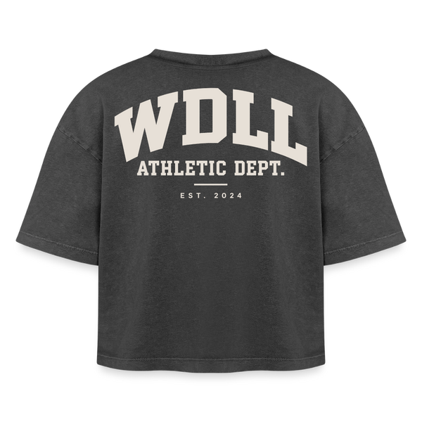 Crop Top Boxy WDLL Athletic Dept. – Acid Wash, 100% Coton, Femme
