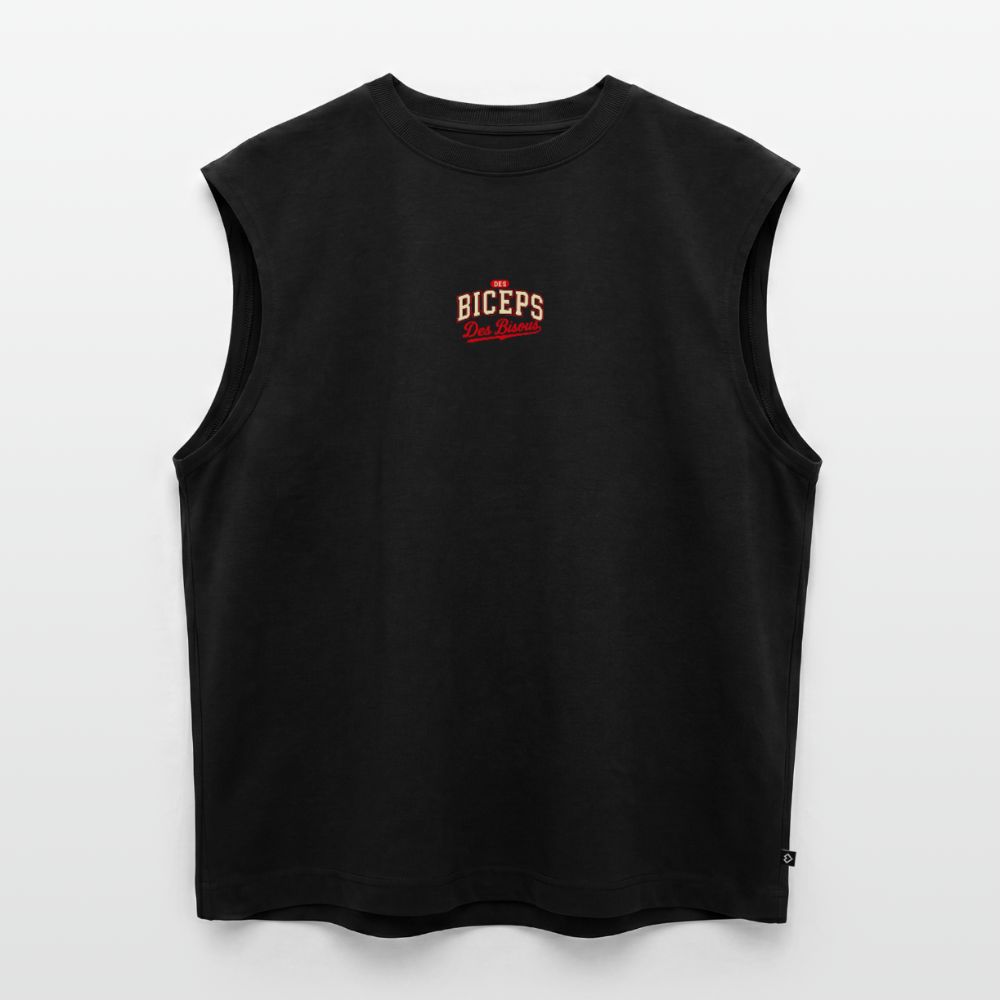 Tank top coupe classique Des Biceps Des Bisous V2 Athletic Dept. noir, coton bio – WOD.LOL