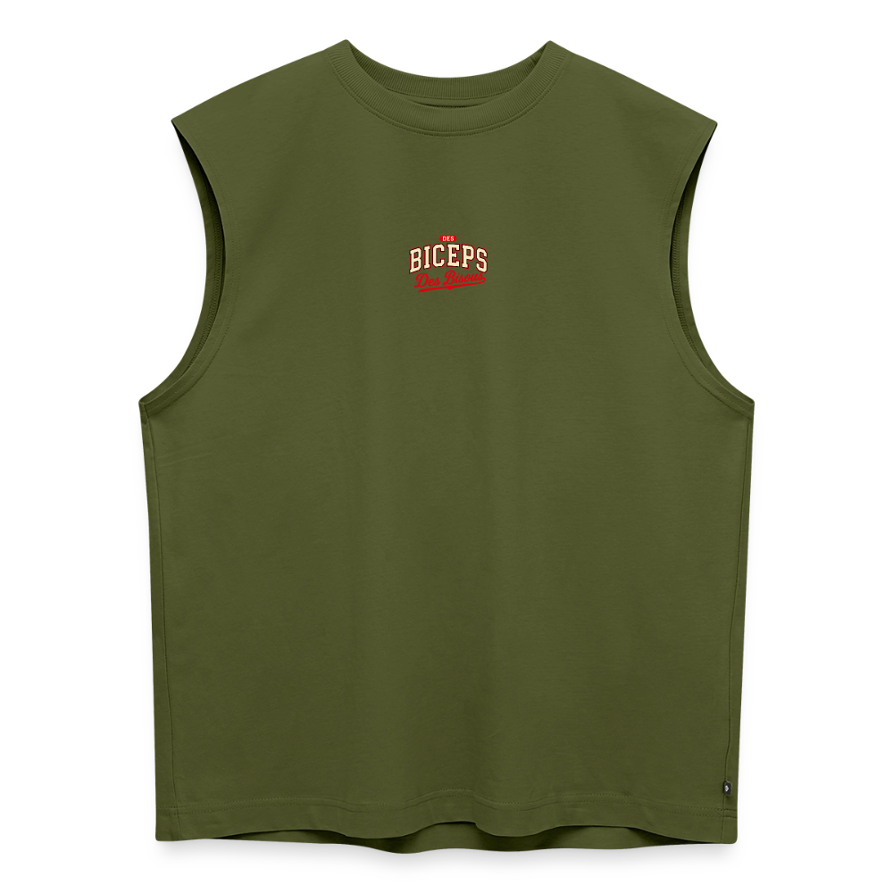 Tank top coupe classique Des Biceps Des Bisous V2 Athletic Dept. kaki, coton bio – WOD.LOL