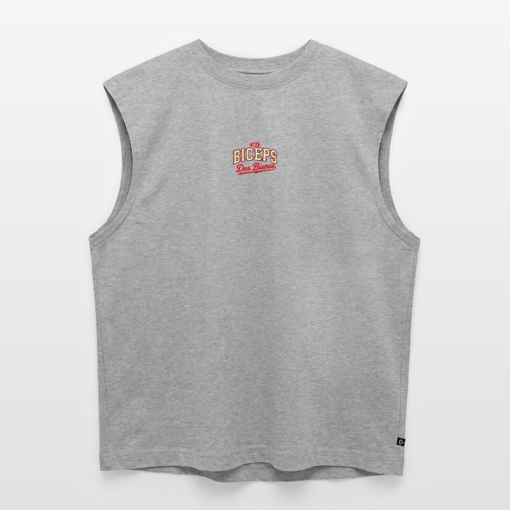 Tank top coupe classique Des Biceps Des Bisous V2 Athletic Dept. gris chiné, coton bio – WOD.LOL