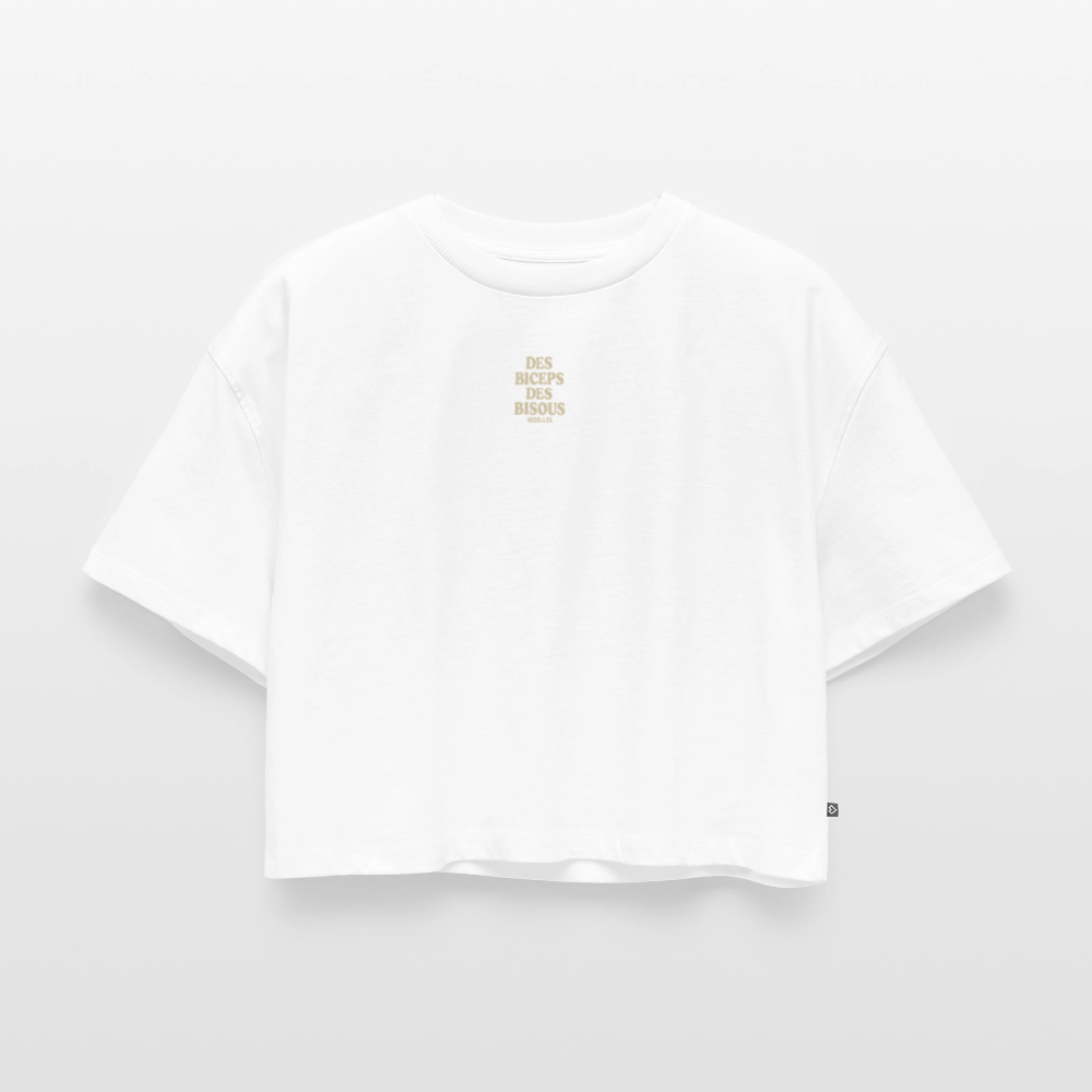 Crop top bio Oversize Femme - blanc