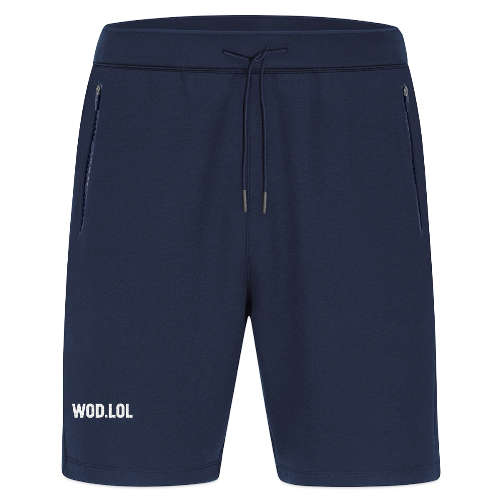 Short de sport homme Pro Casual WOD.LOL bleu marine, poches zippées