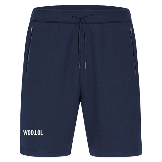 Short de sport homme Pro Casual WOD.LOL bleu marine, poches zippées