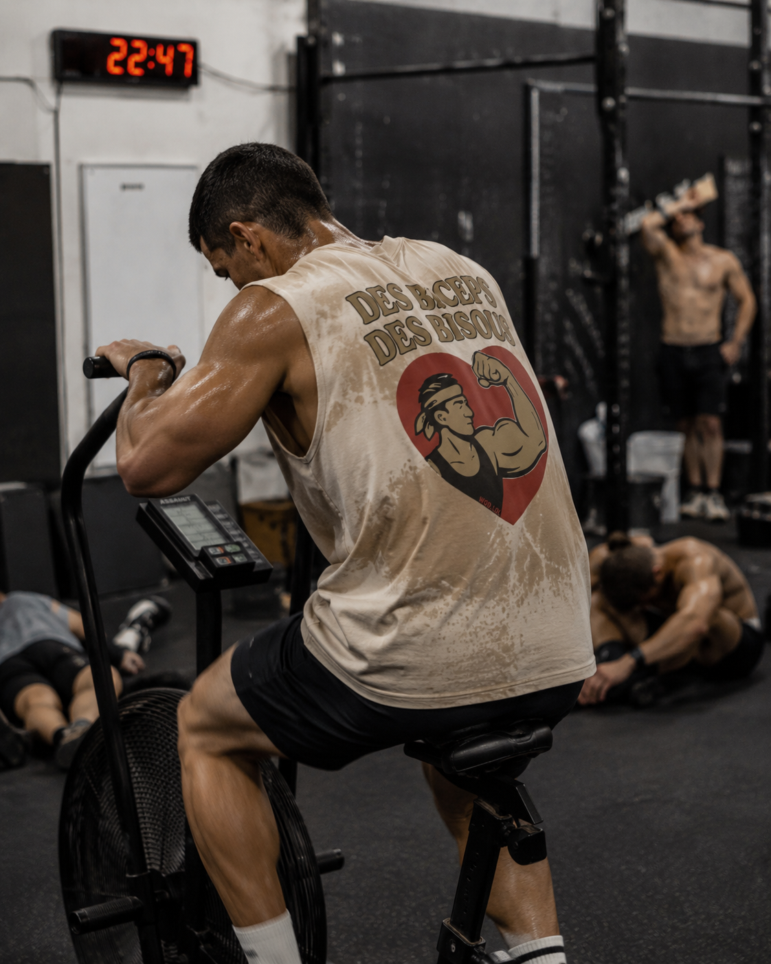 face Tank Boxy Des Biceps Des Bisous débardeur sport CrossFit oversize WOD.LOL