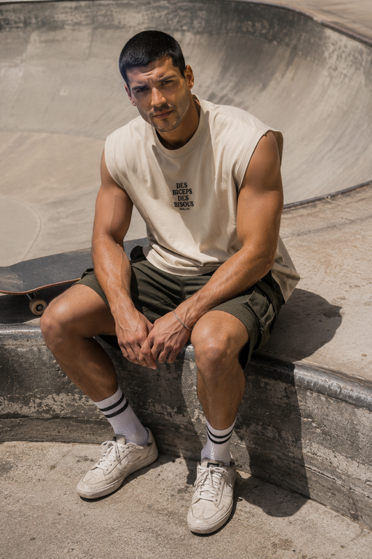 face Tank Boxy Des Biceps Des Bisous débardeur sport CrossFit oversize WOD.LOL