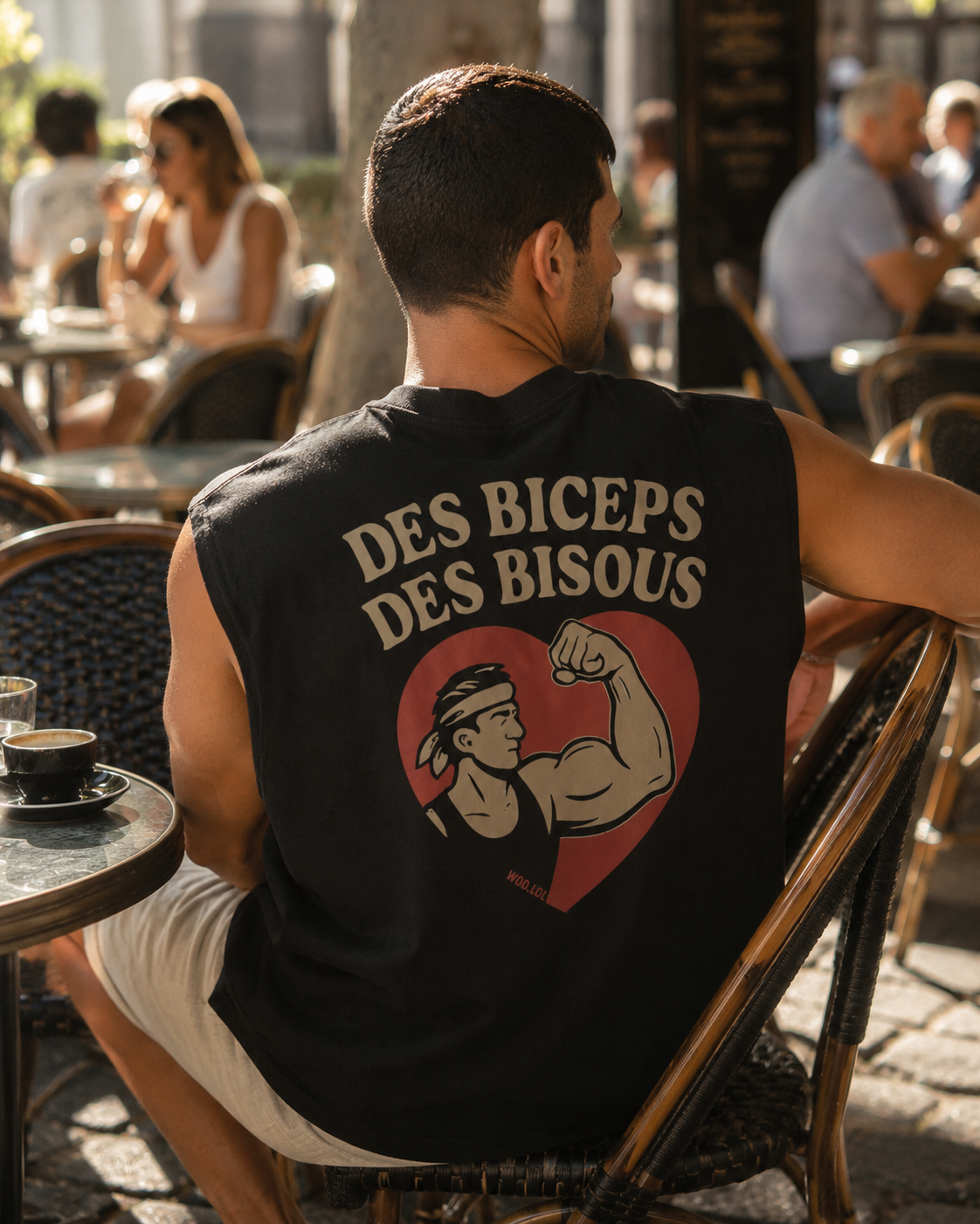 face Tank Boxy Des Biceps Des Bisous débardeur sport CrossFit oversize WOD.LOL