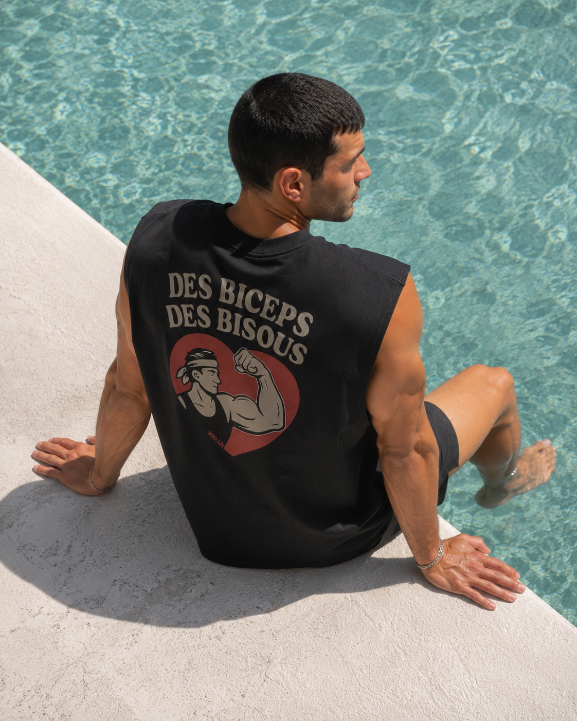 face Tank Boxy Des Biceps Des Bisous débardeur sport CrossFit oversize WOD.LOL