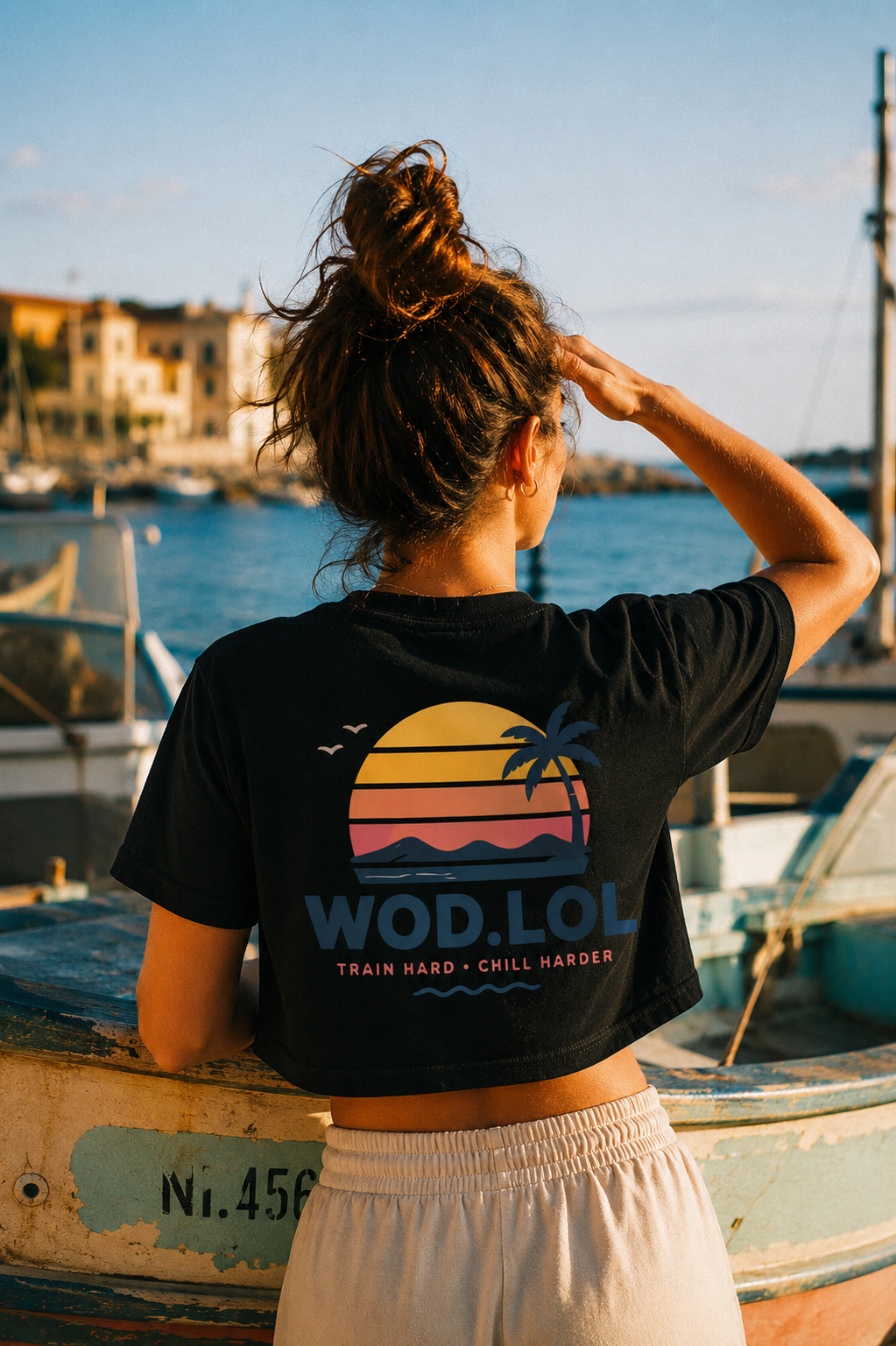 Crop top femme Summer Sunset | WOD.LOL