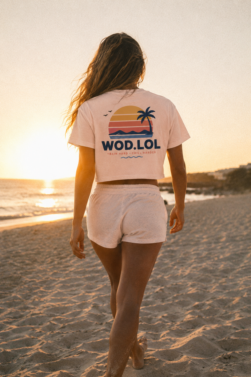 Crop top femme Summer Sunset | WOD.LOL