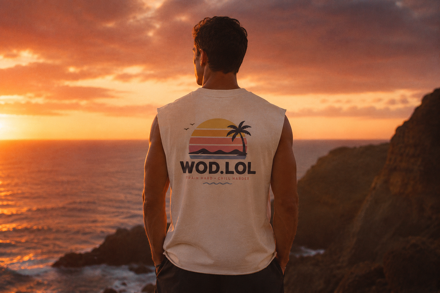 Tank boxy Summer Sunset | WOD.LOL