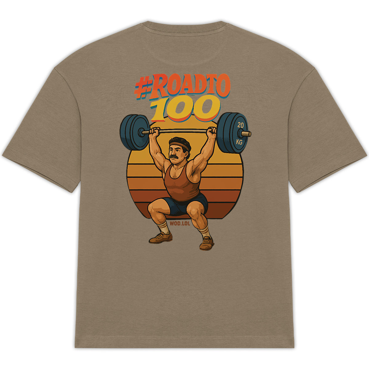 T-shirt Oversize #RoadTo100 – 100% Coton Bio, Unisexe