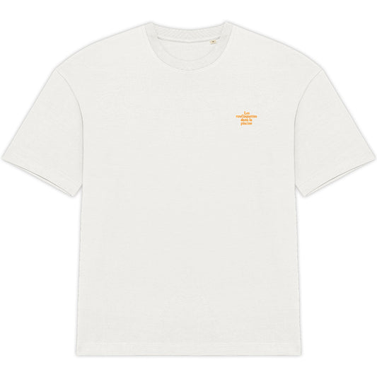 T-shirt Oversize "Les Rouflaquettes dans la Piscine" – 100% Coton Bio, Unisexe