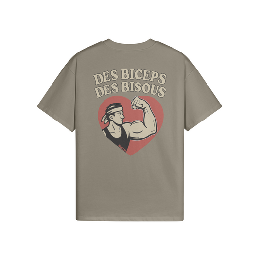 dos imprimé t-shirt gym humour Des Biceps Des Bisous – WOD.LOL