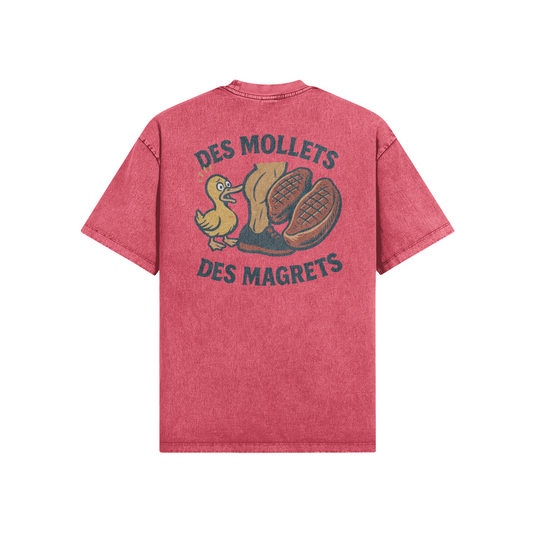dos imprimé oversized gym wear délavé Des Mollets, Des Magrets – WOD.LOL