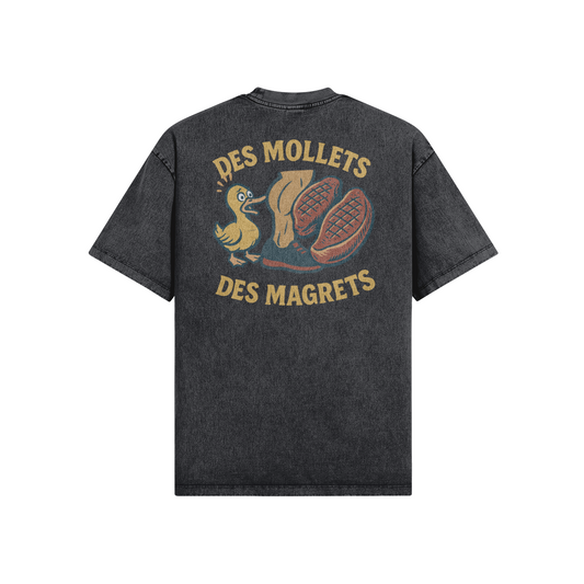 dos T-shirt Oversize Délavé Des Mollets Des Magrets beige CrossFit oversize WOD.LOL