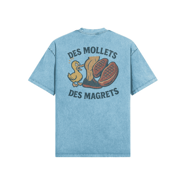 T-shirt oversize délavé Des Mollets Des Magrets – photo lifestyle – WOD.LOL