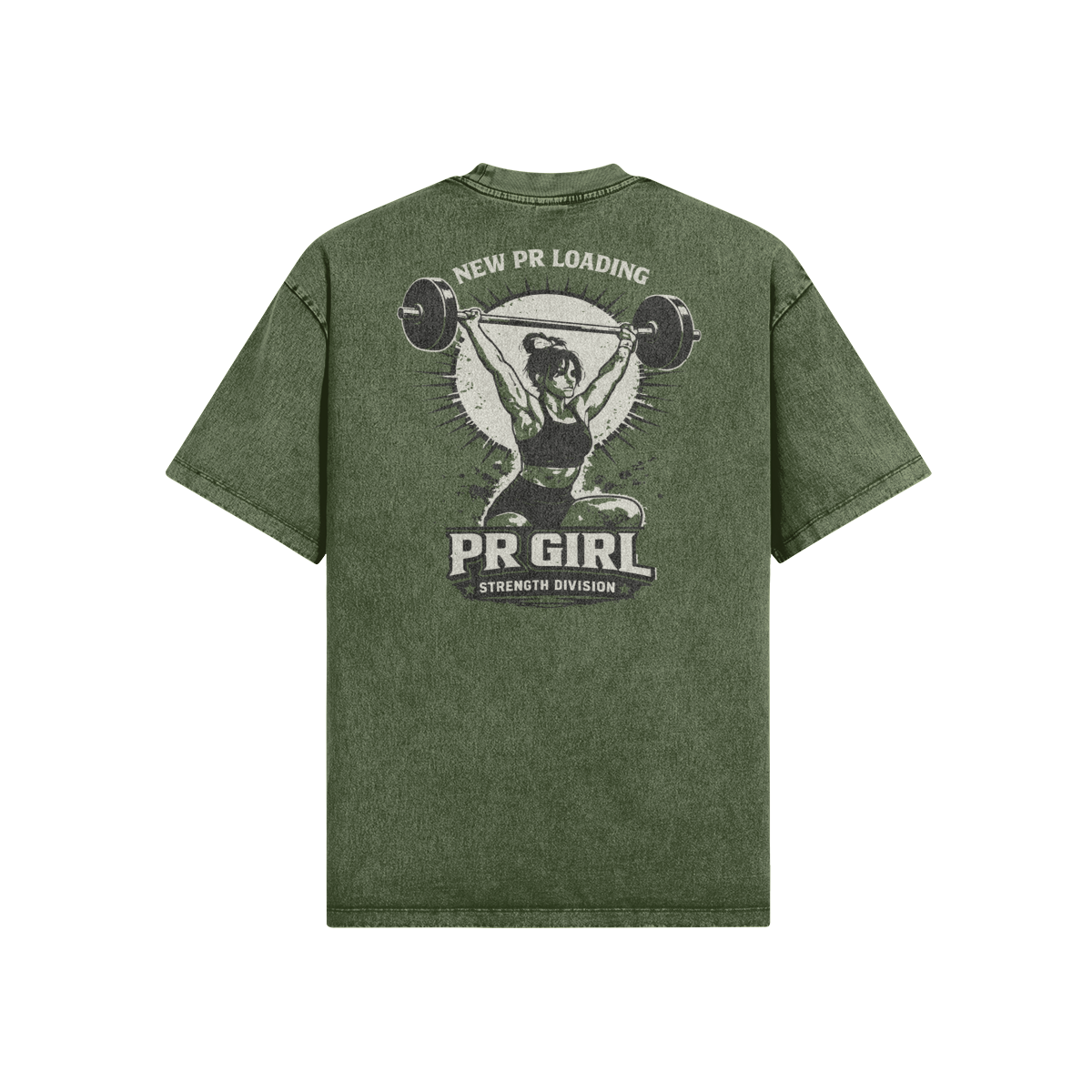 homme portant gym wear oversize délavé PR Girl Special Brune – WOD.LOL