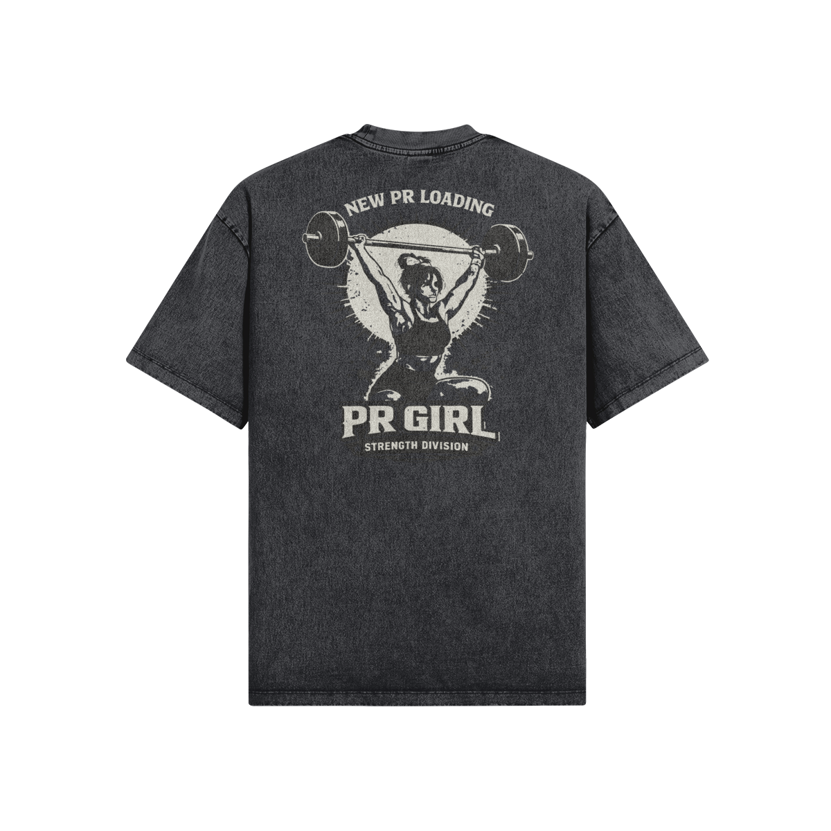 T-shirt oversize délavé PR Girl Special Brune – photo lifestyle – WOD.LOL