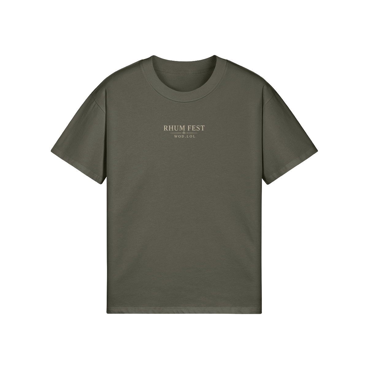 T-Shirt Oversize Rhum Fest 2026 WOD.LOL — Gris Anthracite, face avant