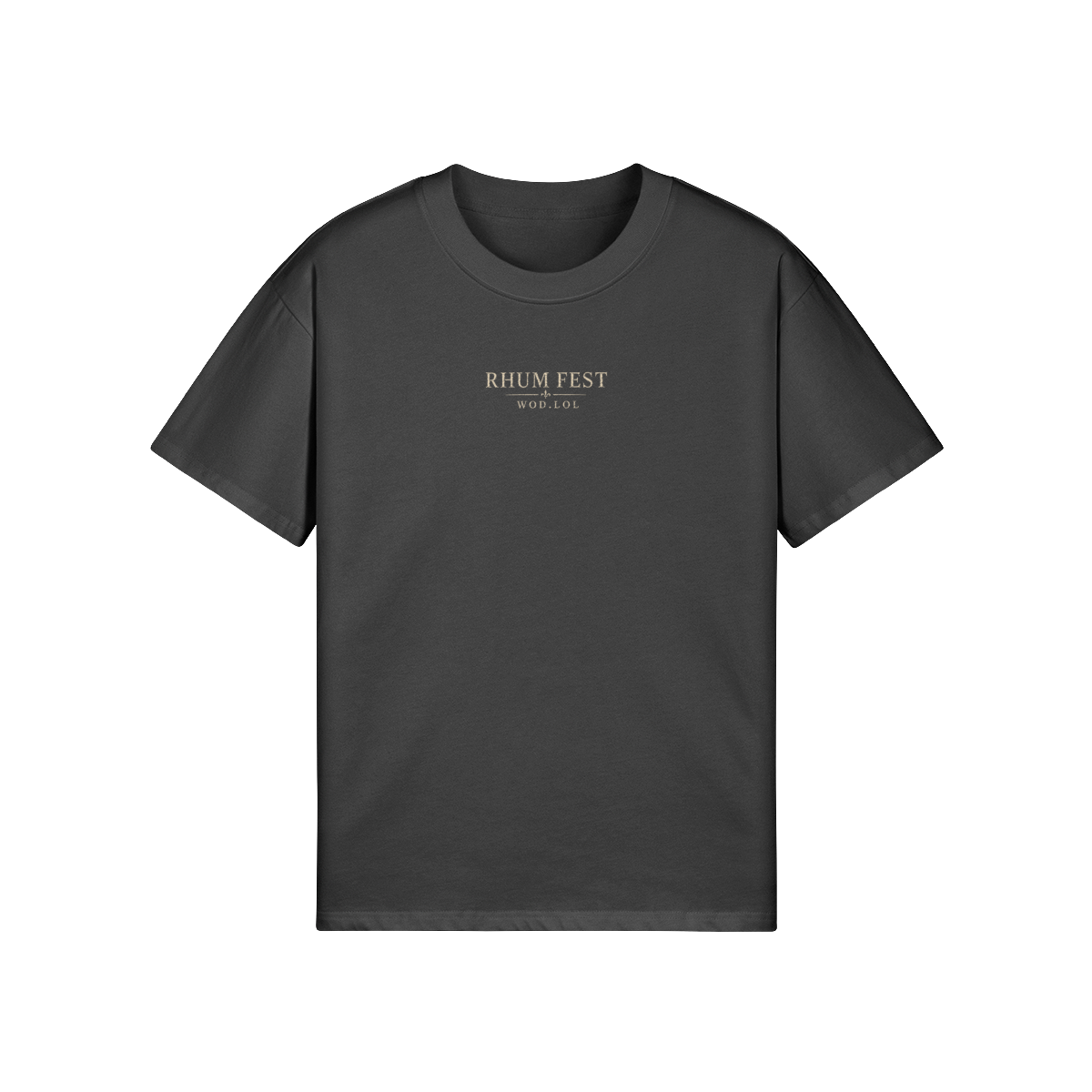 T-Shirt Oversize Rhum Fest 2026 WOD.LOL — Noir, face avant