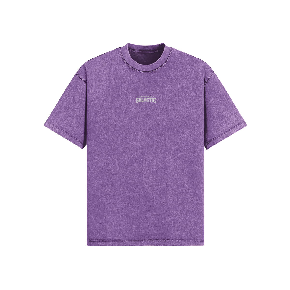 T-shirt oversize délavé Original mauve, vue de face — WOD.LOL x CrossFit Galactic