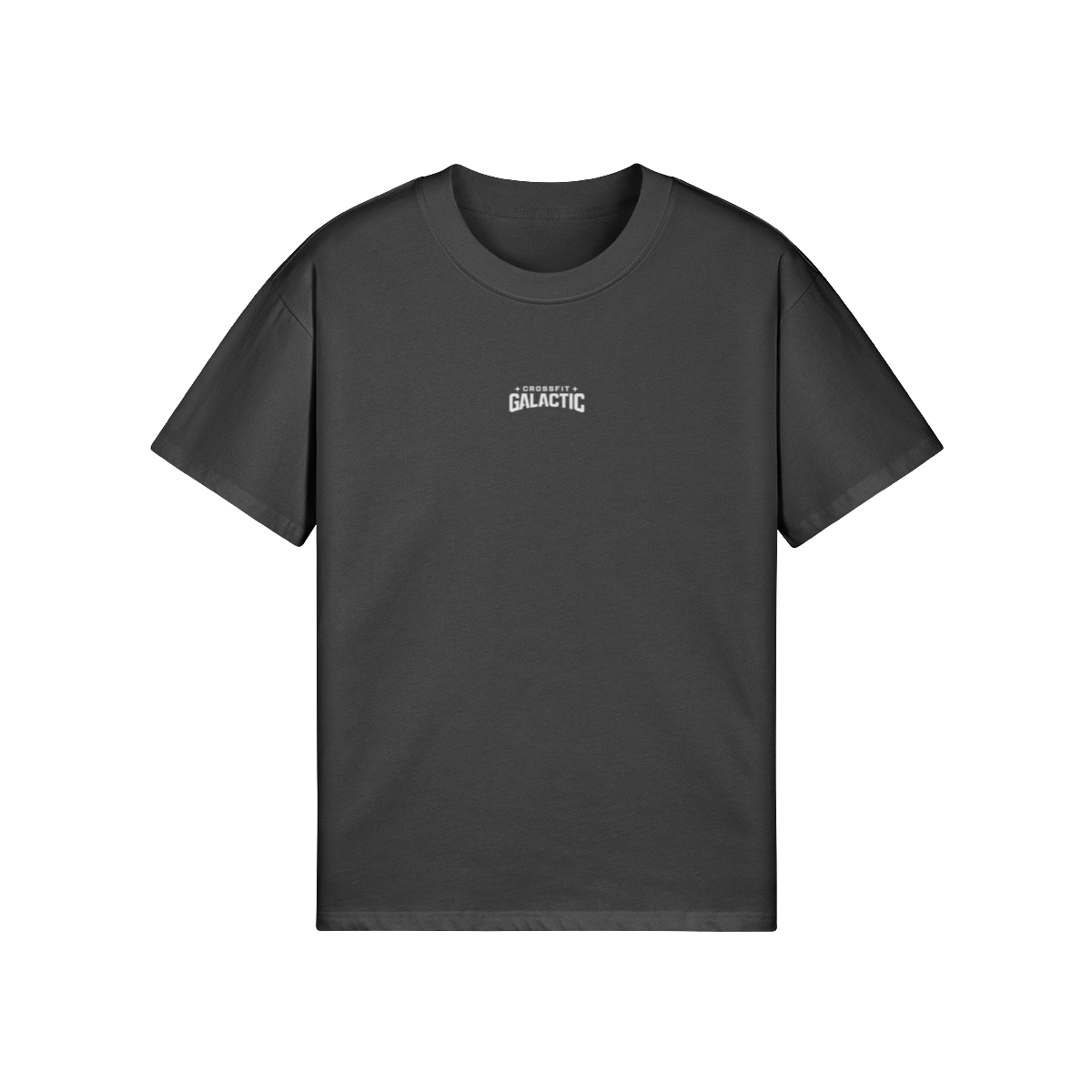 T-shirt oversize crossfit Original noir, vue de face — WOD.LOL x CrossFit Galactic