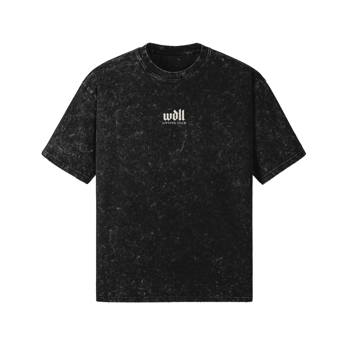 T-shirt Oversize WDLL Lift Improve Belong, snow wash, logo centré sur la poitrine – WOD.LOL
