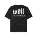 Oversized T-shirt WDLL Lifting Club – Snow Wash, 100% Cotton, Unisex