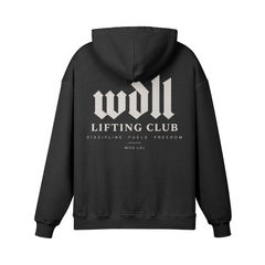 Hoodie Oversize WDLL Lifting Club – 440g/m², 100% Coton, Unisexe