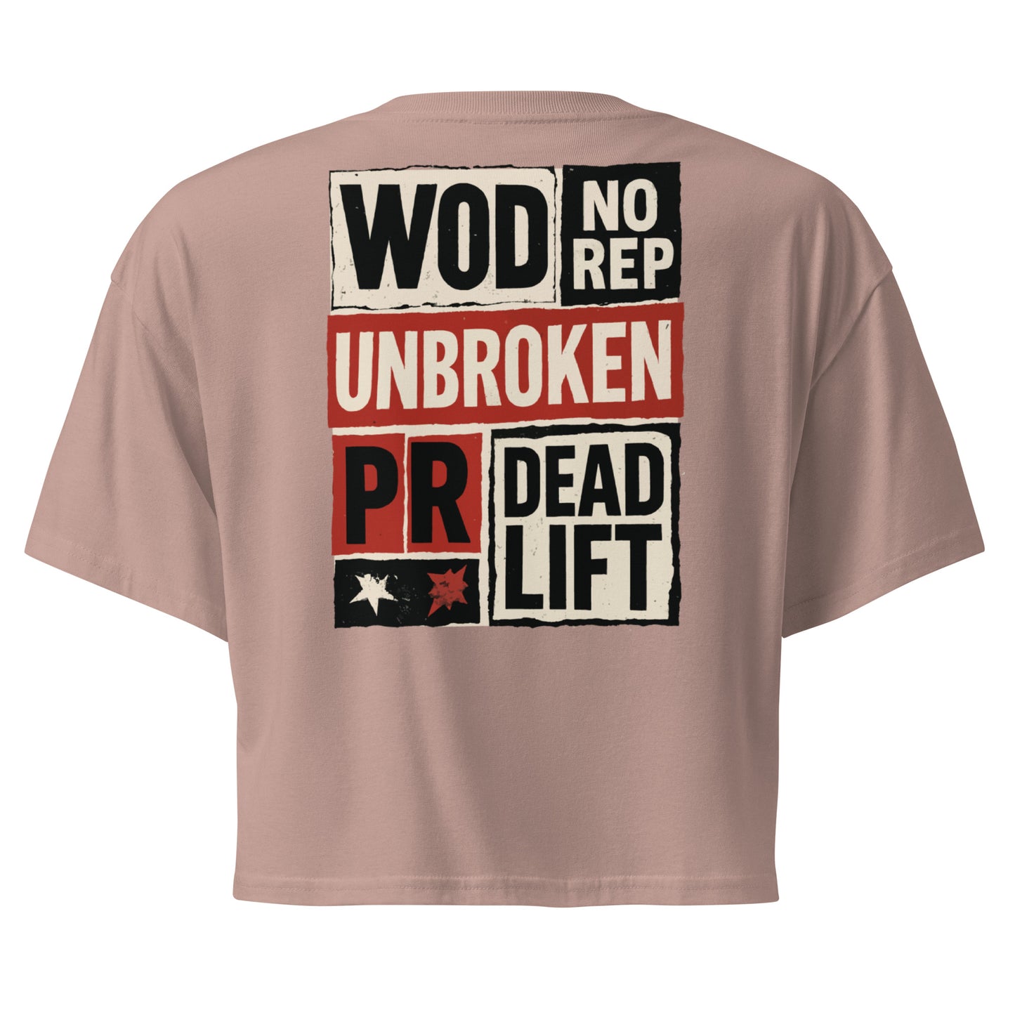 dos imprimé t-shirt training Crop top WOD.LOL Special Edition – WOD.LOL