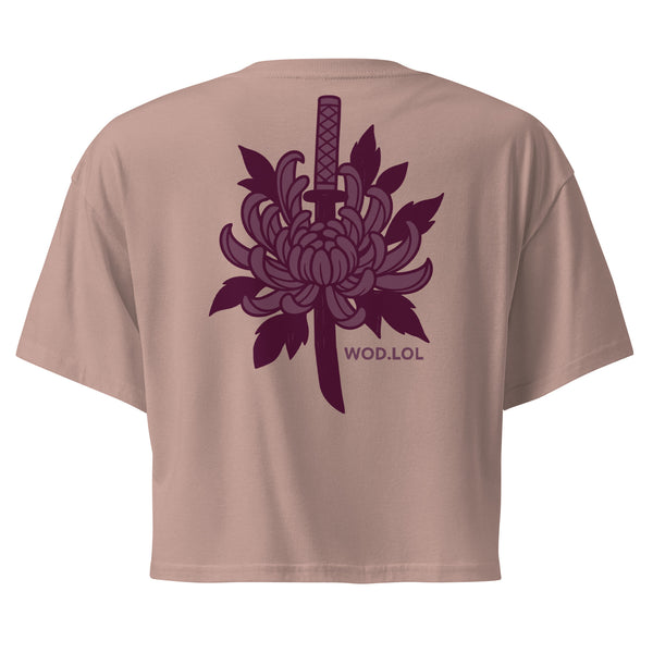 Crop Top Femme WOD.LOL "Kiku No Ken" – 100 % Coton Peigné