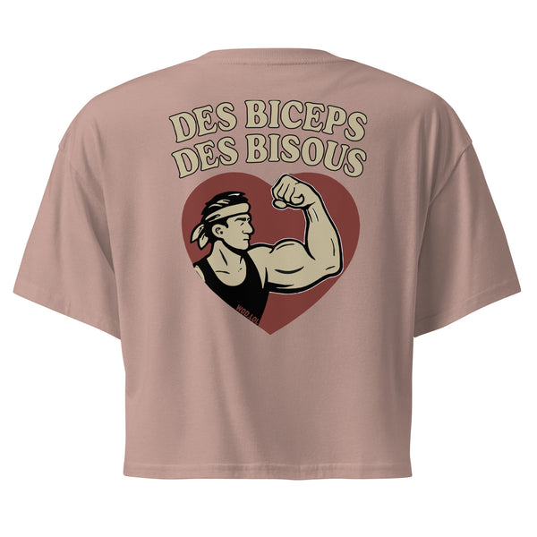 Crop top Des Biceps Des bisous 100% Coton
