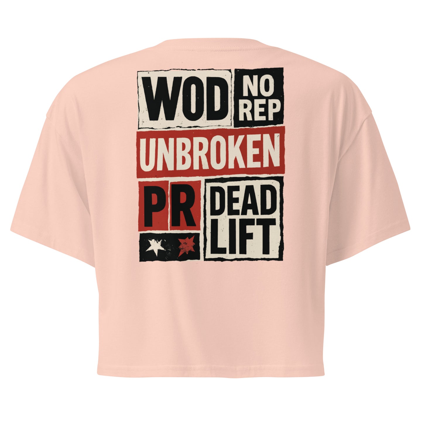 dos imprimé oversized gym wear Crop top WOD.LOL Special Edition – WOD.LOL